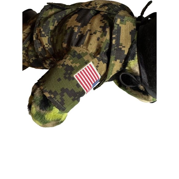 Build A Bear BAB Military Camouflage Bear 18 inches Army Uniform Black Boots - Picture 4 of 8